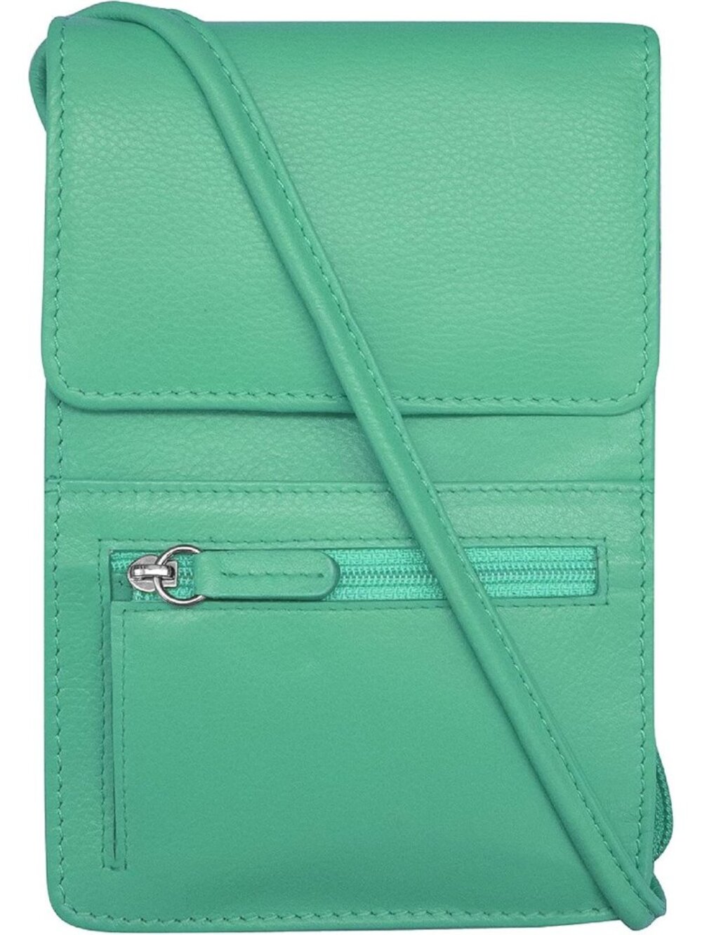 ili New York 6827 Genuine Leather Crossbody Organizer with RFID Blocking Lining